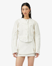 Load image into Gallery viewer, Tweed Leather Jacket