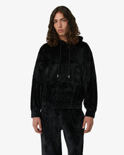 Load image into Gallery viewer, Gcds Band Logo Velvet Hoodie | Unisex Sweatshirts Black | GCDS®