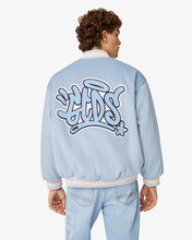 Carica l'immagine nel visualizzatore di Gallery, Graffiti-Logo Varsity Bomber | Unisex Coats & Jackets Light Blue | GCDS®