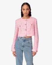 Load image into Gallery viewer, Tweed Cropped Jacket | Women Coats & Jackets Pink | GCDS®