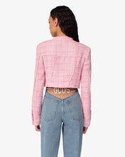 Load image into Gallery viewer, Tweed Cropped Jacket | Women Coats & Jackets Pink | GCDS®