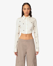 Load image into Gallery viewer, Gcds Kittho Cotton Cropped Shirt | Women T-shirts Off White | GCDS®