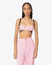 Load image into Gallery viewer, Tweed Bra | Women Tops Pink | GCDS®