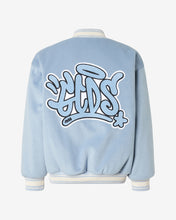 Carica l'immagine nel visualizzatore di Gallery, Graffiti-Logo Varsity Bomber | Unisex Coats & Jackets Light Blue | GCDS®