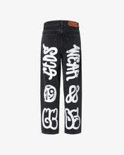 Carica l'immagine nel visualizzatore di Gallery, Gcds Graffiti Wide Denim Trousers | Men Trousers Black | GCDS®