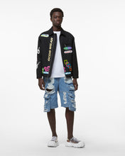 Carica l'immagine nel visualizzatore di Gallery, Gcds Hentai Canvas Coach Jacket : Men Outerwear Black | GCDS Spring/Summer 2023