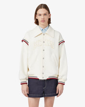 Load image into Gallery viewer, Collared Jersey Logo Bomber
