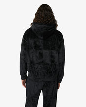 Load image into Gallery viewer, Gcds Band Logo Velvet Hoodie | Unisex Sweatshirts Black | GCDS®

