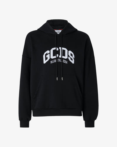 Gcds New Loose Hoodie | Unisex Hoodies Black | GCDS®