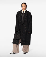 Carica l&#39;immagine nel visualizzatore di Gallery, Double Breasted Tweed Coat  | Unisex Coats &amp; Jackets Black | GCDS®
