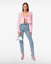 Load image into Gallery viewer, Tweed Cropped Jacket | Women Coats &amp; Jackets Pink | GCDS®
