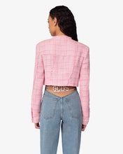 Load image into Gallery viewer, Tweed Cropped Jacket | Women Coats &amp; Jackets Pink | GCDS®
