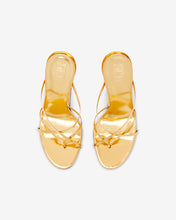 Load image into Gallery viewer, Morso Thong Sandals | Women Sandals Gold | GCDS®
