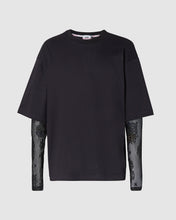 Load image into Gallery viewer, Lace oversized t-shirt: Men T-shirts Black | GCDS

