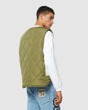 Load image into Gallery viewer, Plush reversible vest: Men Outerwear Military Green | GCDS
