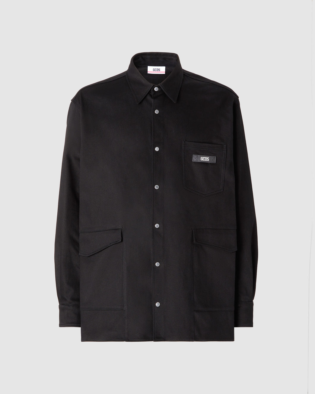 Workwear overshirt: Men Shirts Black | GCDS
