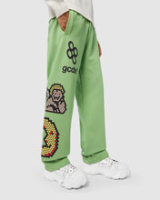 Load image into Gallery viewer, Plush wide sweatbottoms: Men Trousers Green | GCDS
