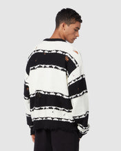 Carica l&#39;immagine nel visualizzatore di Gallery, Striped logo sweater : Men Knitwear Black | GCDS
