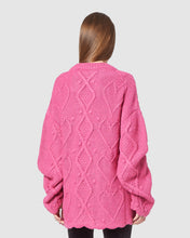Carica l&#39;immagine nel visualizzatore di Gallery, Embroidered puffy sweater: Unisex Knitwear Fuchsia | GCDS
