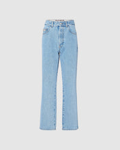 Load image into Gallery viewer, Choker denim trousers: Women Trousers New Light Blue | GCDS
