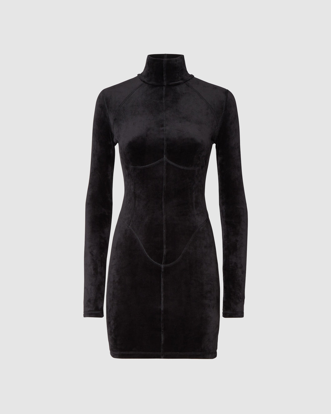 Stretch velvet mini dress: Women Dresses Black | GCDS