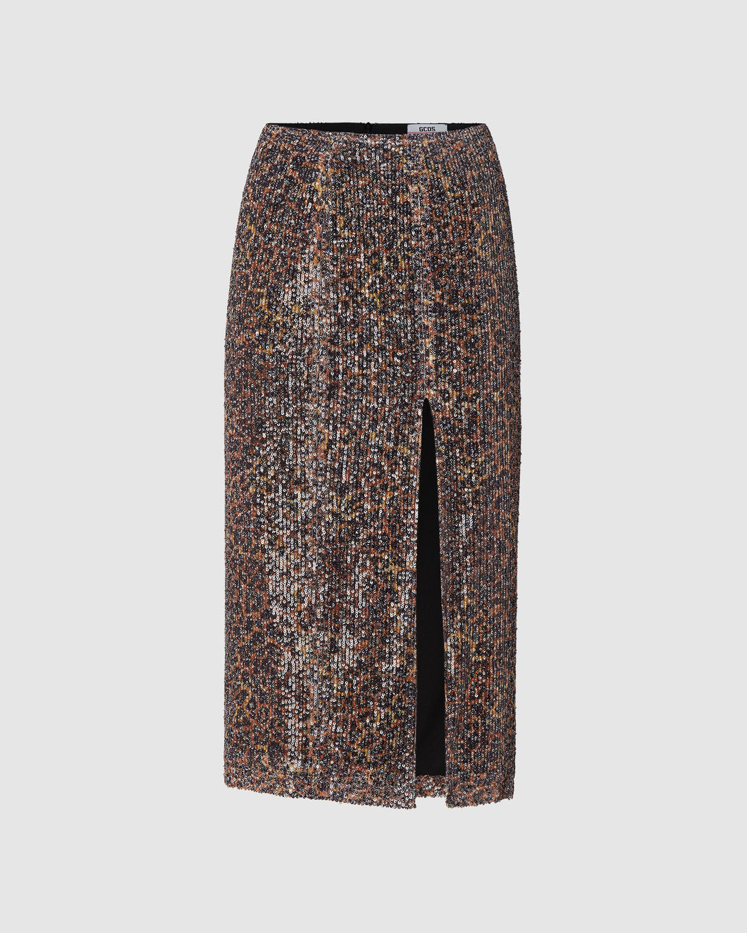 Leopard sequin pencil skirt: Women Skirt Multicolor | GCDS