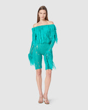 Carica l&#39;immagine nel visualizzatore di Gallery, Fluffy knit jumpsuit: Women Dress Light Blue | GCDS
