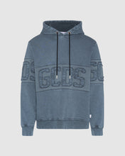 Load image into Gallery viewer, Overdyed GCDS logo band hoodie: Men Hoodies Black | GCDS
