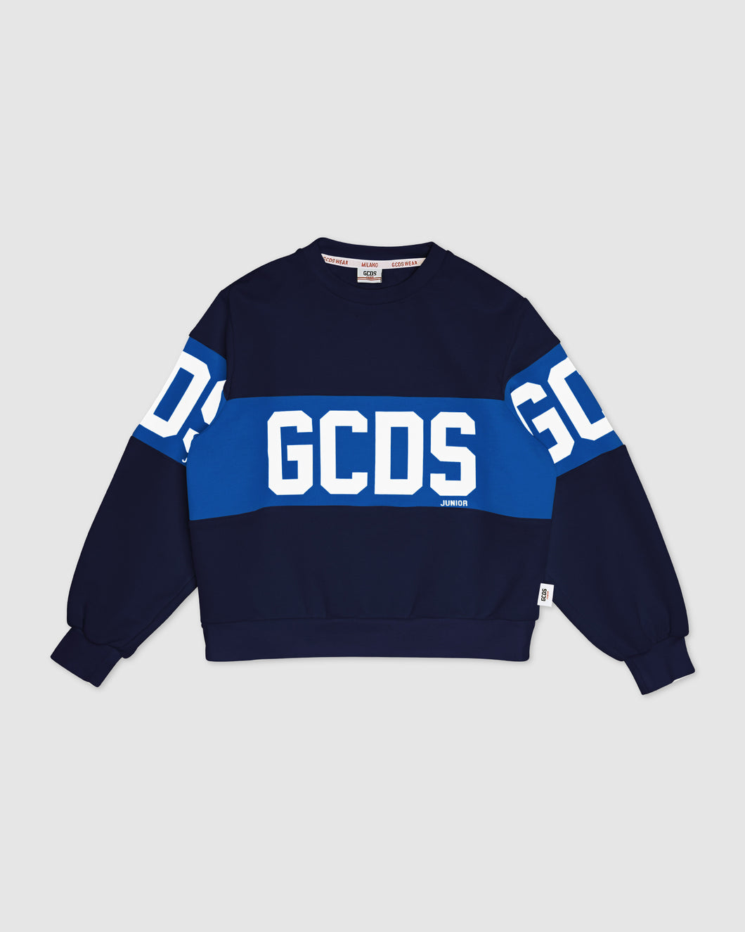 GCDS logo band Crewneck: Unisex  Hoodie and tracksuits  Dark Blue | GCDS