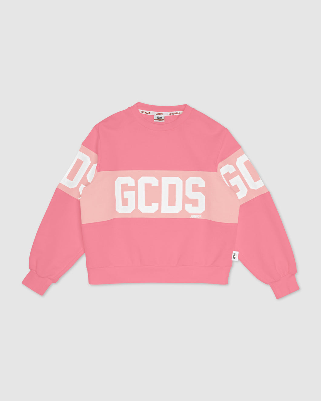 GCDS logo band Crewneck: Unisex  Hoodie and tracksuits  Cradle Pink | GCDS