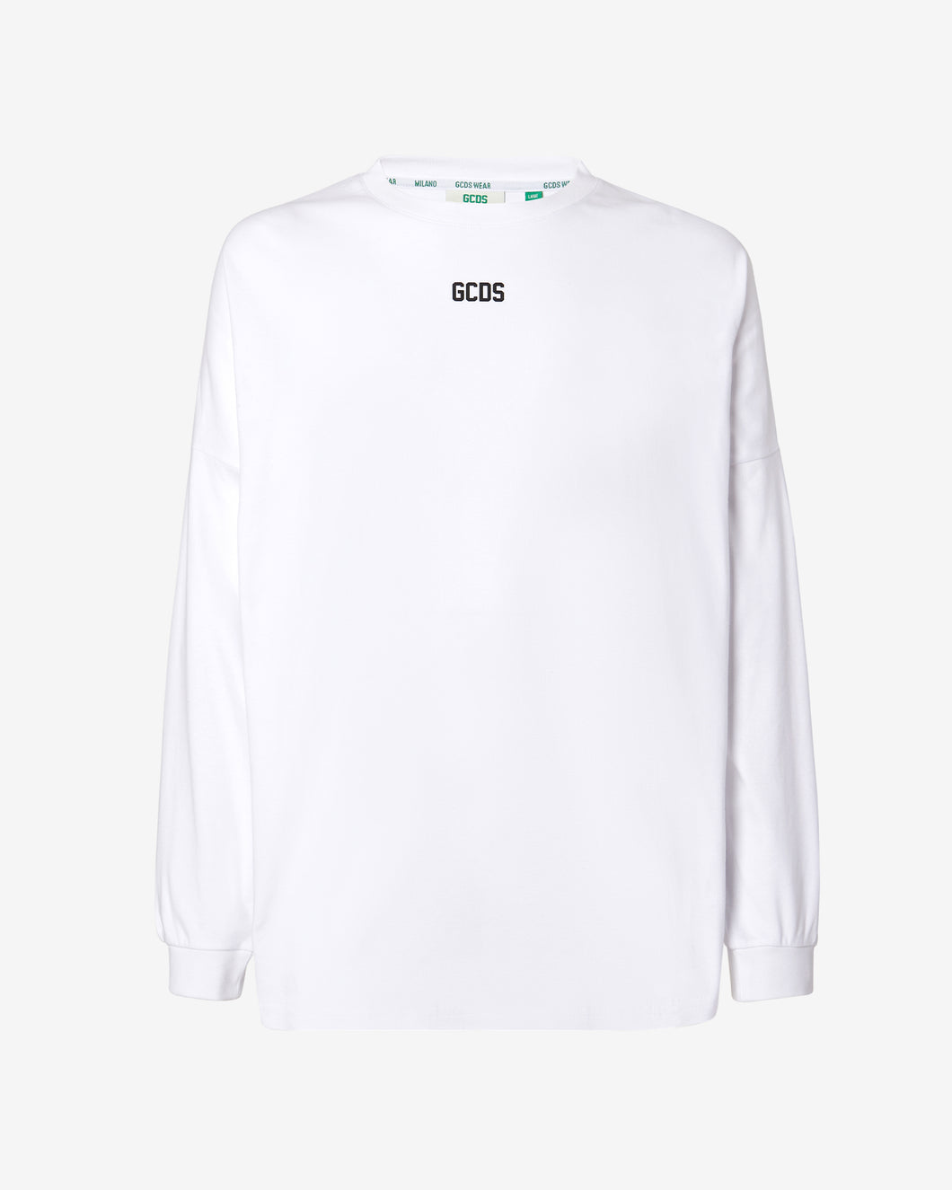 Eco Logo Long Sleeves T-shirt : Men T-shirts White | GCDS