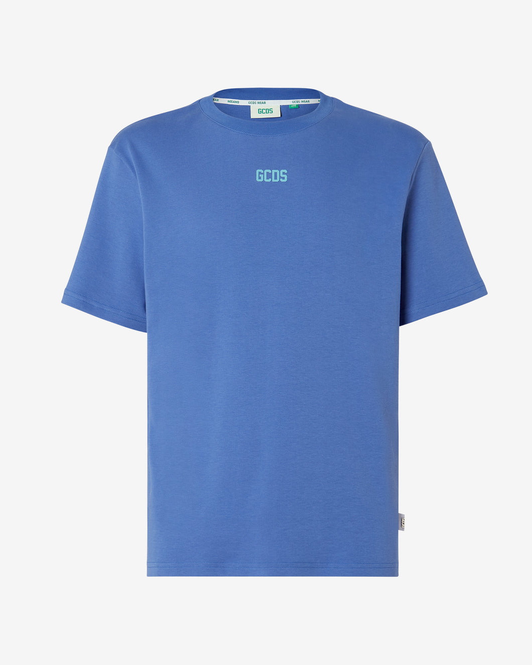 Eco Logo Regular T-Shirt : Men T-shirts Blue | GCDS