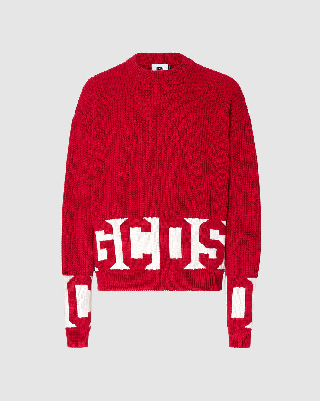 Gcds low band sweater: Men Knitwear Red | GCDS