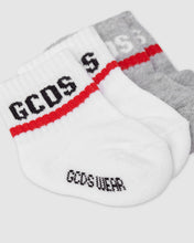 Carica l&#39;immagine nel visualizzatore di Gallery, Gcds Logo band Two-Piece Socks Set: Unisex Accessories Grey | GCDS
