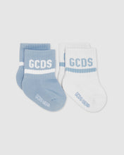 Load image into Gallery viewer, GCDS logo motif Two-piece Socks Set: Unisex  Accessories Light blue | GCDS
