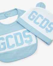 Carica l&#39;immagine nel visualizzatore di Gallery, Gcds Logo Band Two-Piece Baby Set: Boy Playsuits and Gift Set Angel Blue | GCDS
