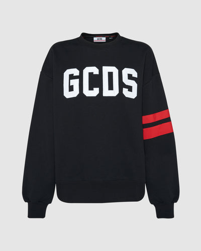 GCDS logo crewneck: Women Hoodies Black | GCDS