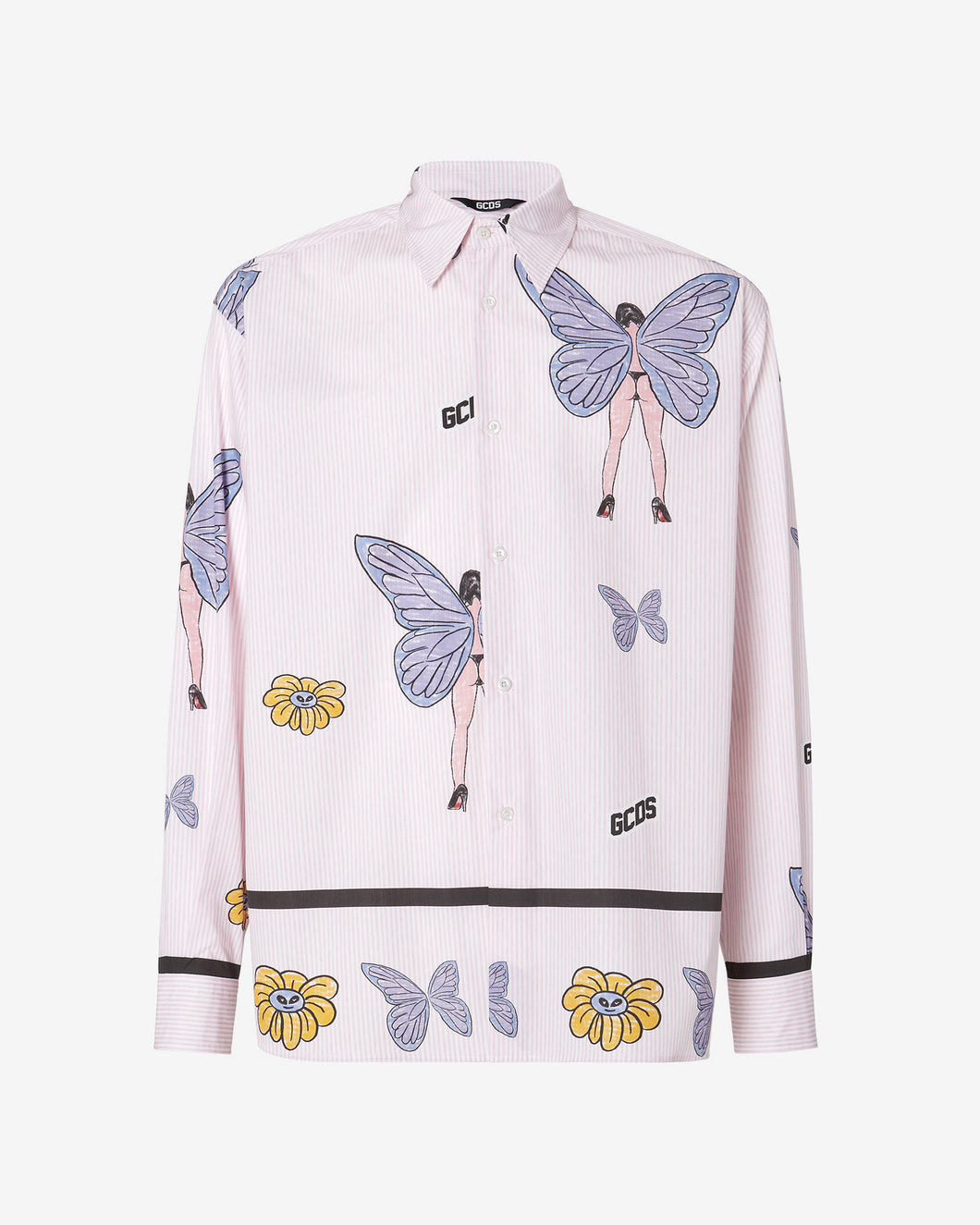 Gcds Printed Butterfly Shirt | Men Shirts Pink | GCDS®