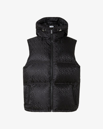 Gcds Monogram Puffy Vest | Men Coats & Jackets Black | GCDS®