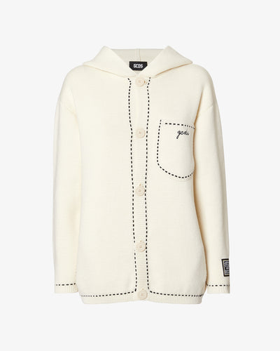 Hoodie Knit Jacket | Men Coats & Jackets Off White | GCDS®