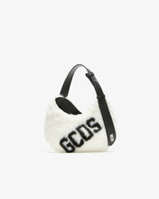 Load image into Gallery viewer, Comma Small Faux Fur Logo Twist Bag | Women Bags White | GCDS®
