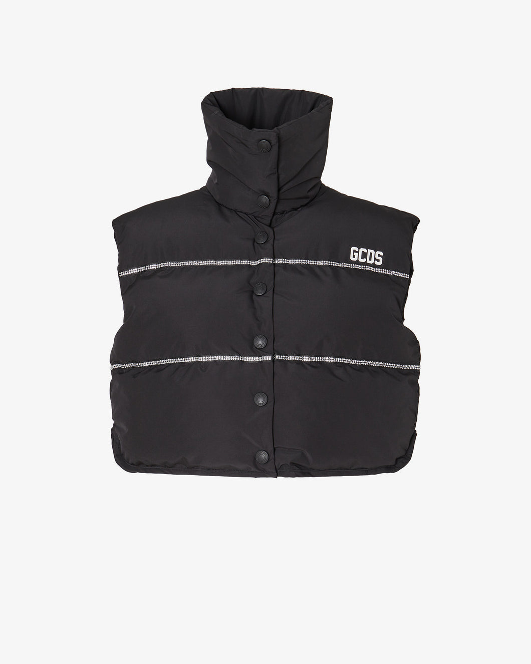 Bling Gcds Puffer Vest | Women Coats & Jackets Black | GCDS®
