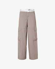 Load image into Gallery viewer, Reversed Belt Ultracargo Trousers | Women Trousers Taupe Gray | GCDS®
