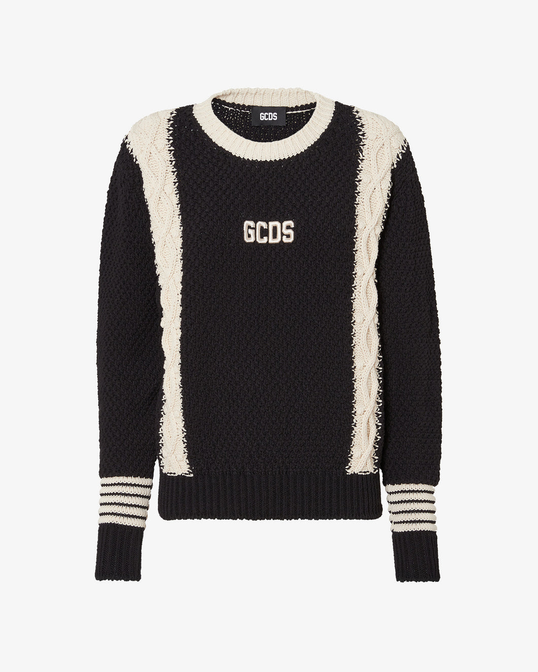 Gcds Braid Sweater | Women Knitwear Black | GCDS®