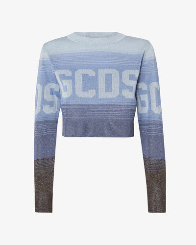 Lurex Degradé Cropped Sweater | Women Knitwear Multicolor | GCDS®