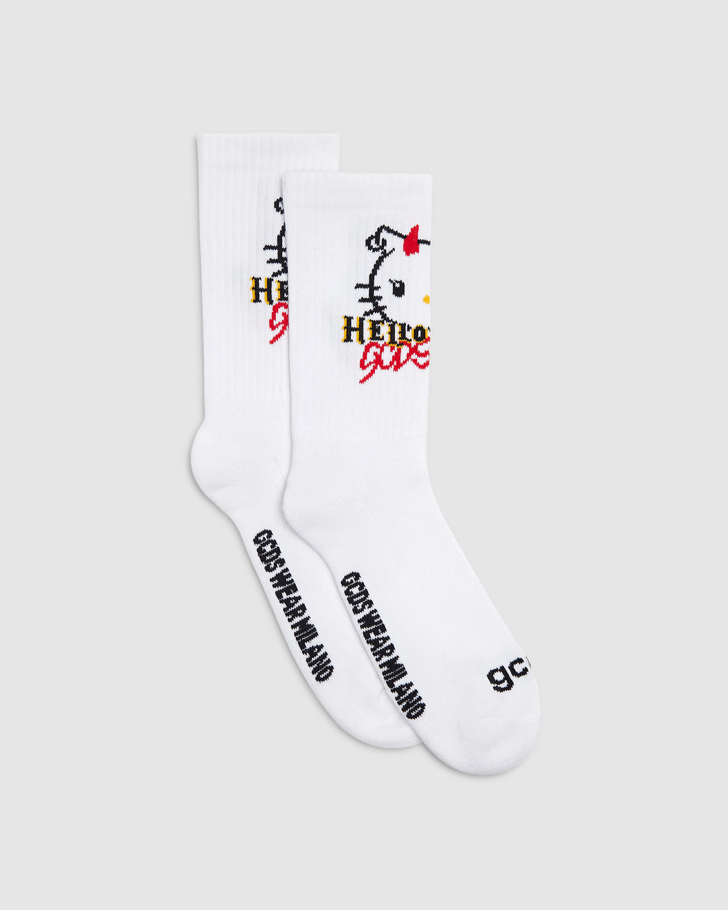 Hello Kitty Devil socks: Unisex Socks White | GCDS