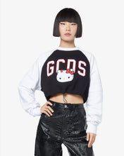 Load image into Gallery viewer, Hello Kitty cropped sweatshirt: Women Hoodies Black | GCDS
