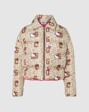 Carica l&#39;immagine nel visualizzatore di Gallery, Hello Kitty monogram puffer jacket: Women Outerwear Brown | GCDS
