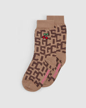 Load image into Gallery viewer, Hello Kitty monogram jacquard socks: Unisex Socks Brown | GCDS

