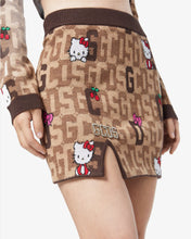 Load image into Gallery viewer, Hello Kitty monogram mini skirt: Women Skirt Brown | GCDS
